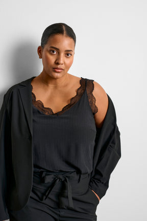 Kaffe Curve Jakobine Vest Top in Black