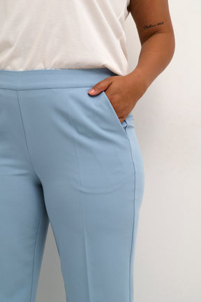 Kaffe Curve Sakira Crop Trousers in Light Blue