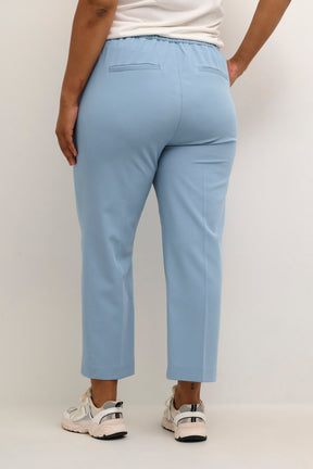 Kaffe Curve Sakira Crop Trousers in Light Blue