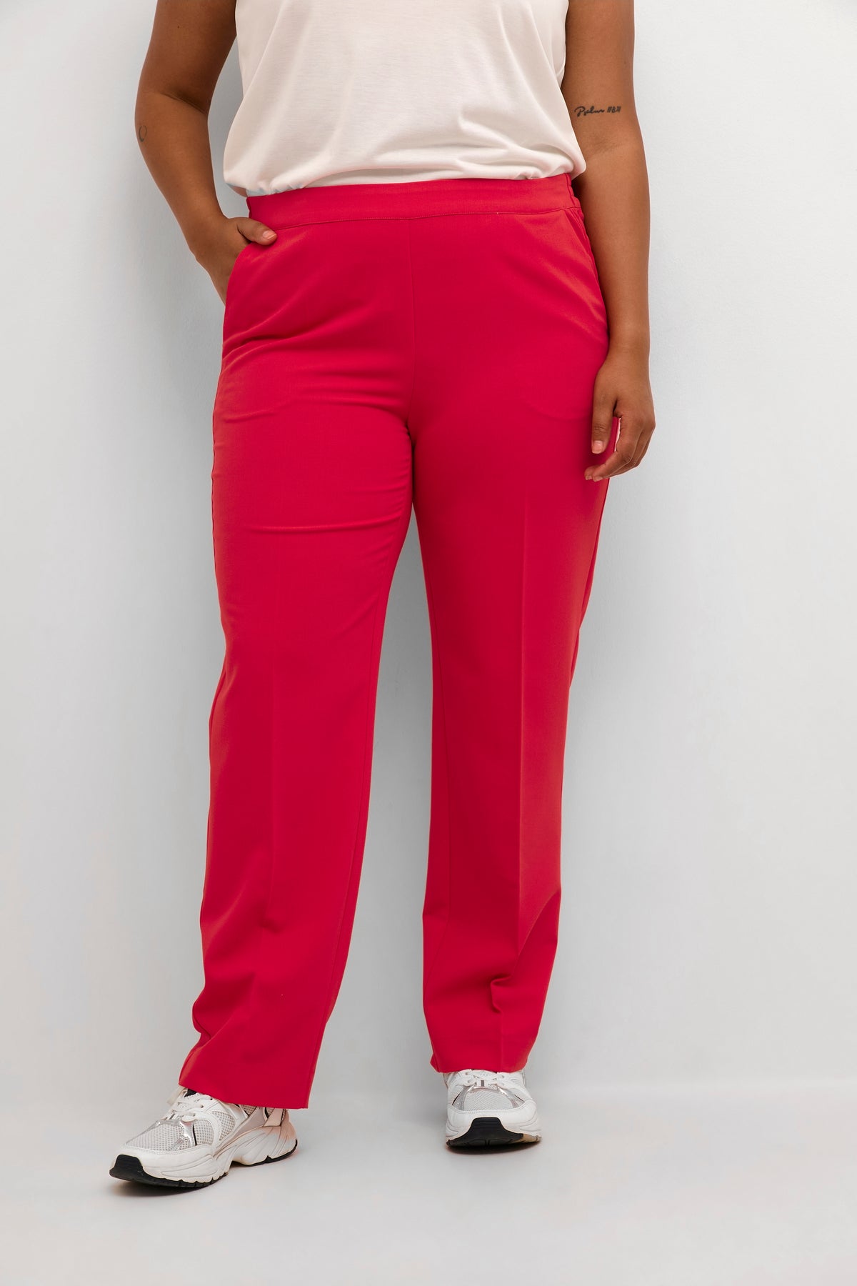 Kaffe Curve Sakira Trousers in Pink