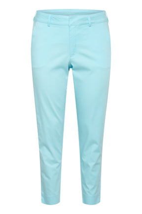 Kaffe Curve Leana Chino Pants in Aqua