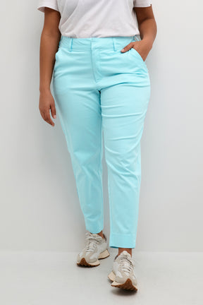 Kaffe Curve Leana Chino Pants in Aqua