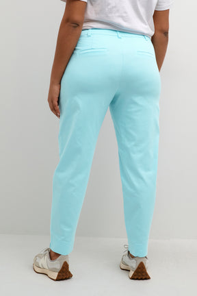 Kaffe Curve Leana Chino Pants in Aqua