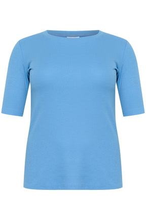 Kaffe Curve Carina T-Shirt in Blue