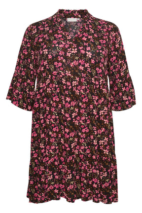 Kaffe Ami Dress in Pink Flower