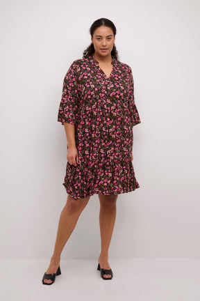 Kaffe Ami Dress in Pink Flower