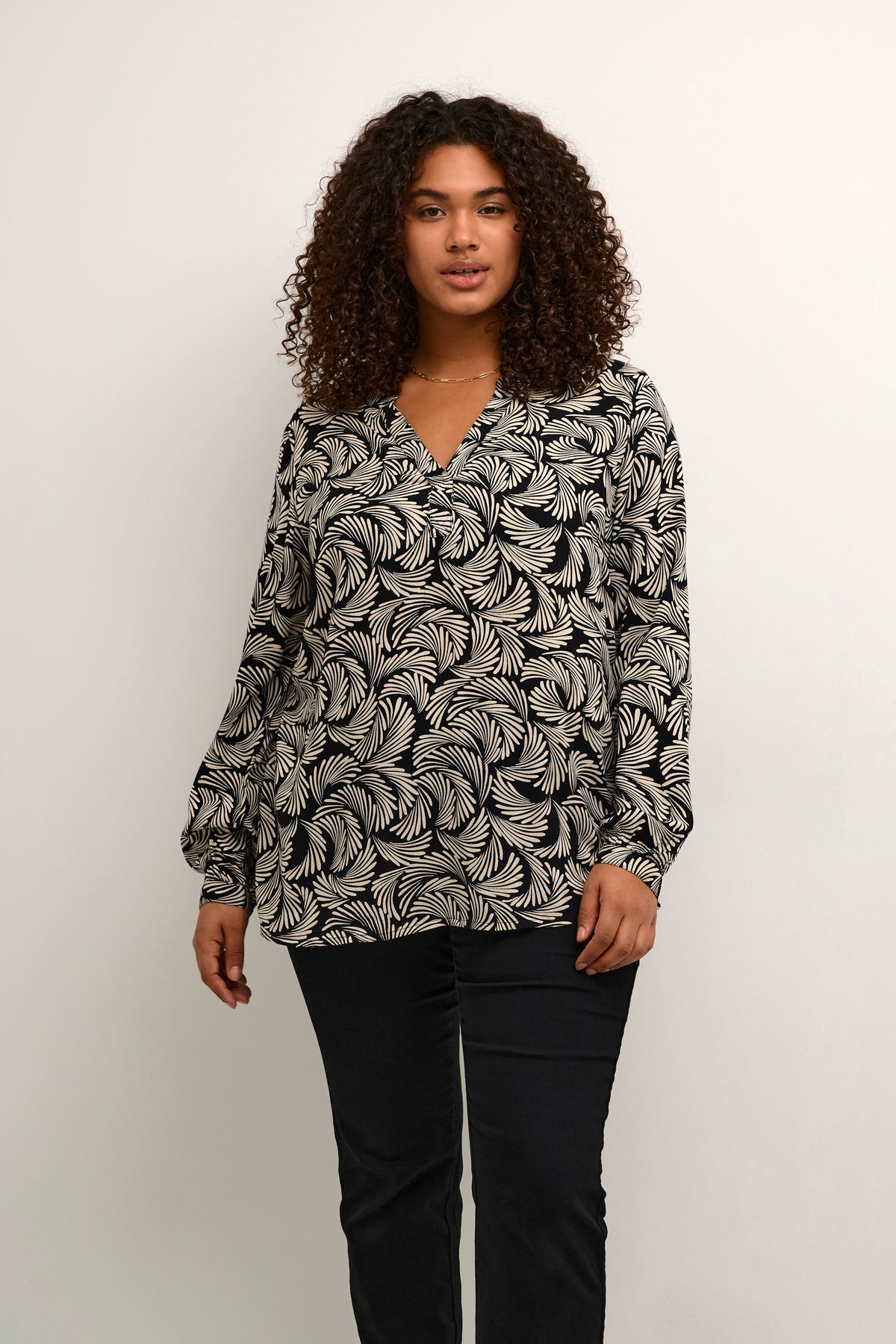 Kaffe Curve Tilly Leaf Blouse