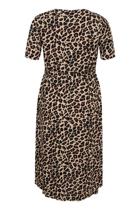 Kaffe Curve Mirta Dress in Leopard