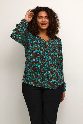 Kaffe Curve Ami Blue Blouse