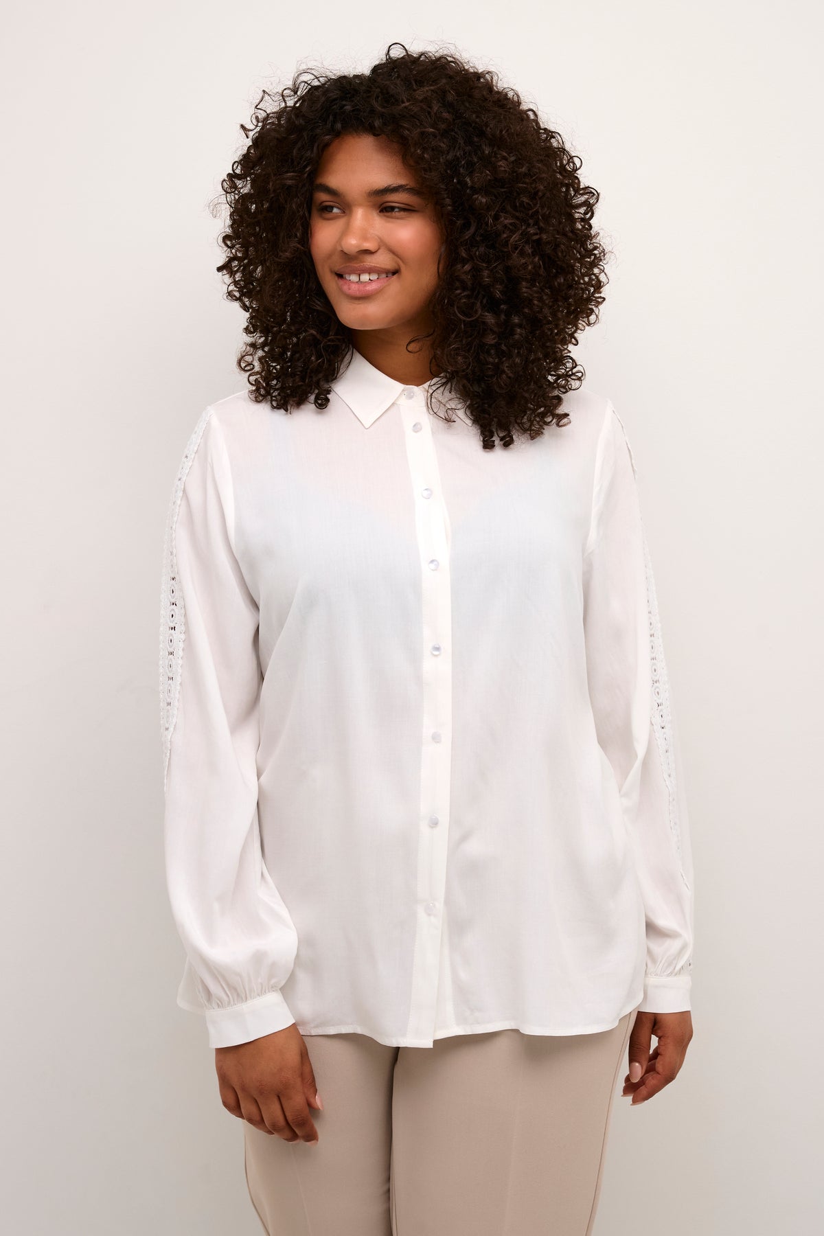 Kaffe Curve Freja Shirt in White