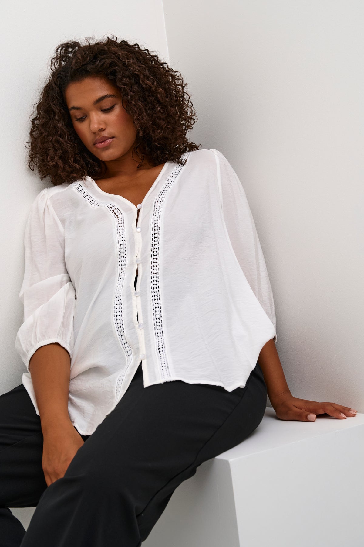 Kaffe Curve Cronja White Blouse