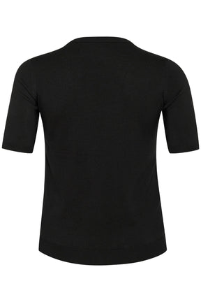 Kaffe Curve Lizzy Knit Top in Black