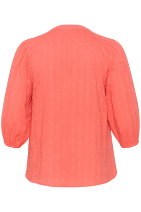 Kaffe Curve Jolana Blouse in Cayenne