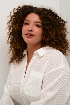 Kaffe Curve Alana Shirt in Cream