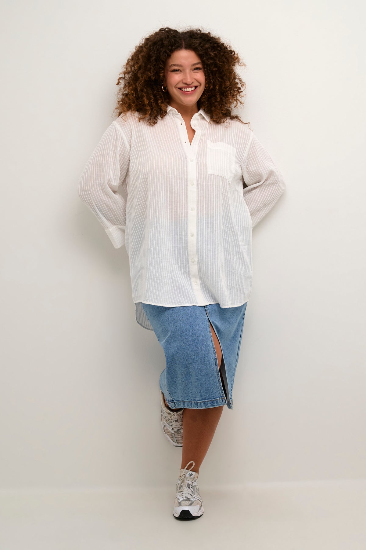 Kaffe Curve Alana Shirt in Cream