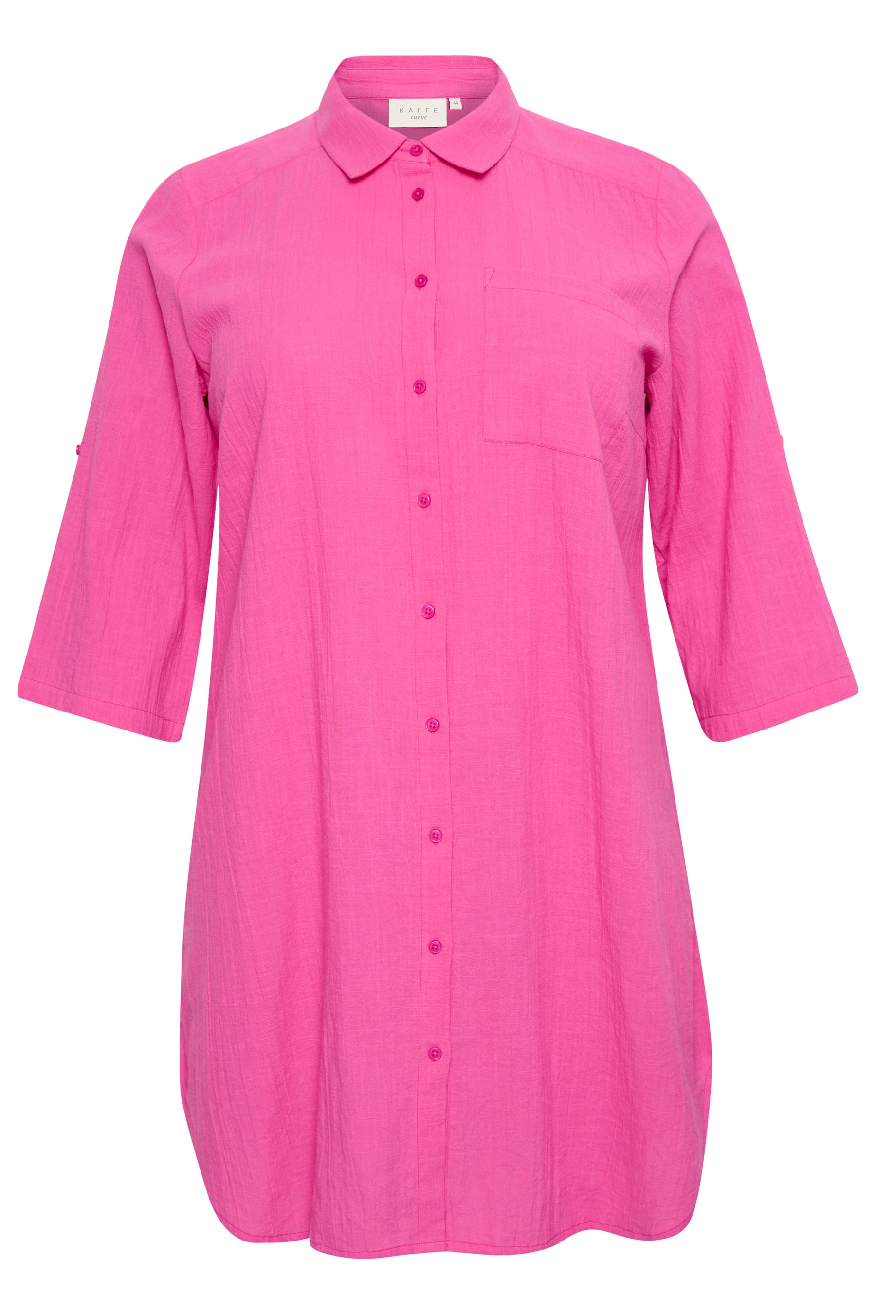Kaffe Curve Paula Shirt Tunic In Pink