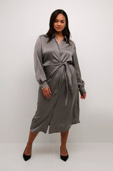 Kaffe Curve Loana Dress in Grey