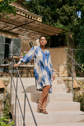 Kaffe Curve Bella Dress in Blue