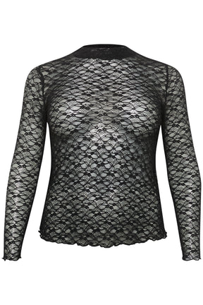 Kaffe Curve Jolina Lace Top in Black