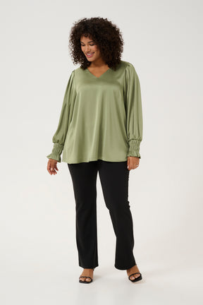 Kaffe Curve Hilla Blouse in Green
