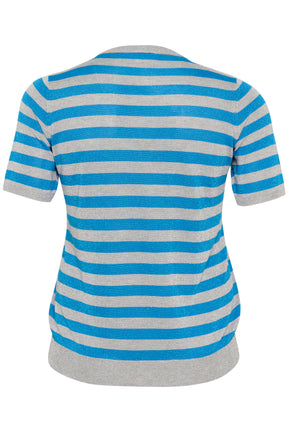 Kaffe Curve Ankia Knit Top in Blue/Grey