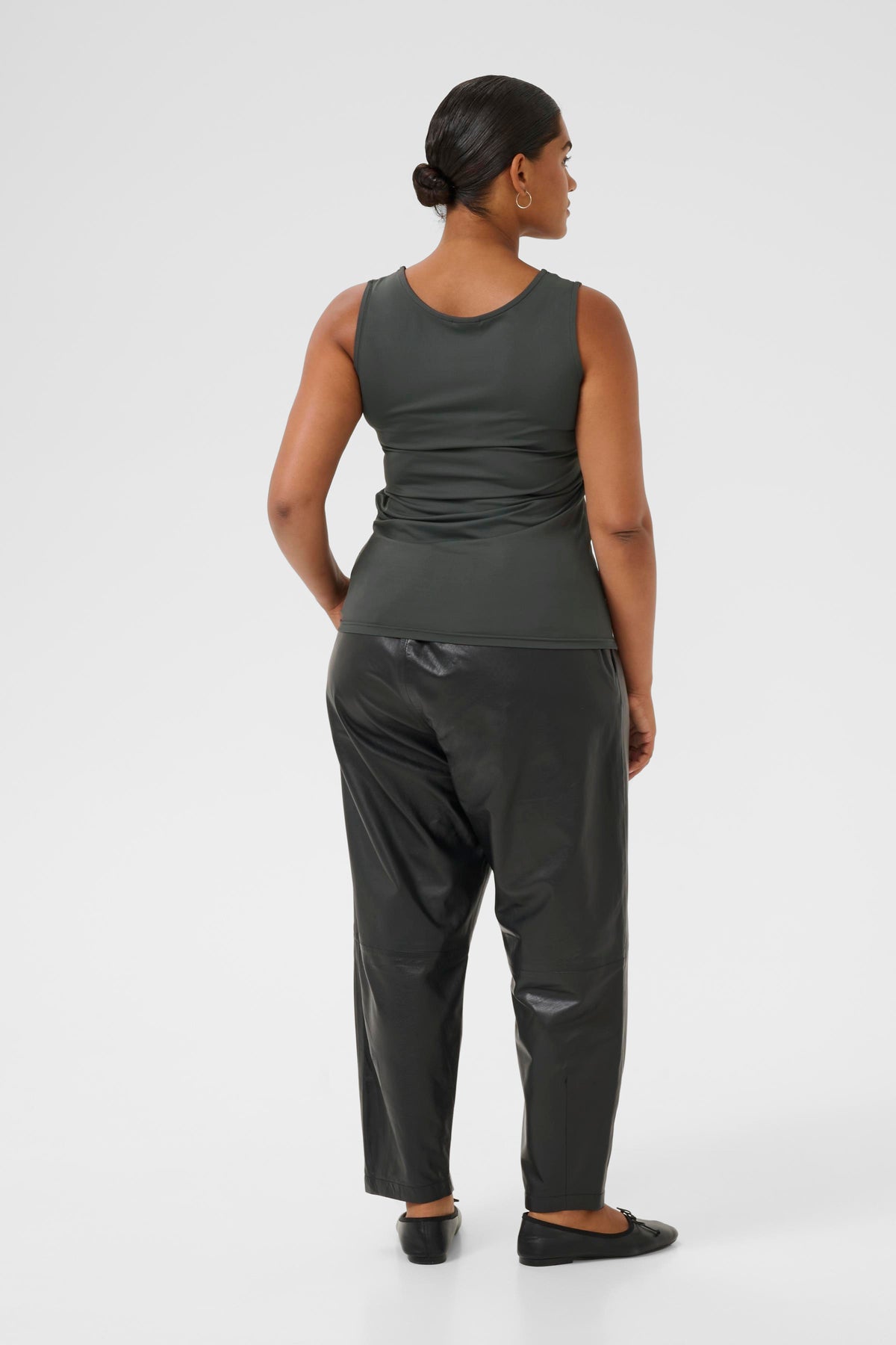 Kaffe Curve Erina Vest Top in Charcoal