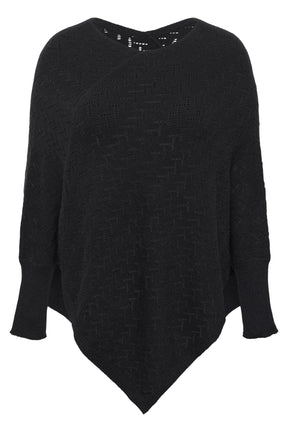 Kaffe Curve Olina Poncho in Black
