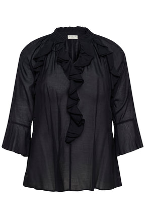 Kaffe Curve Flori Blouse in Black