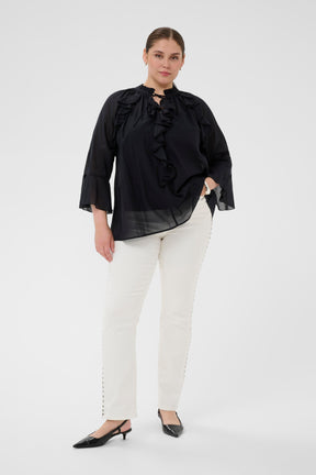 Kaffe Curve Flori Blouse in Black