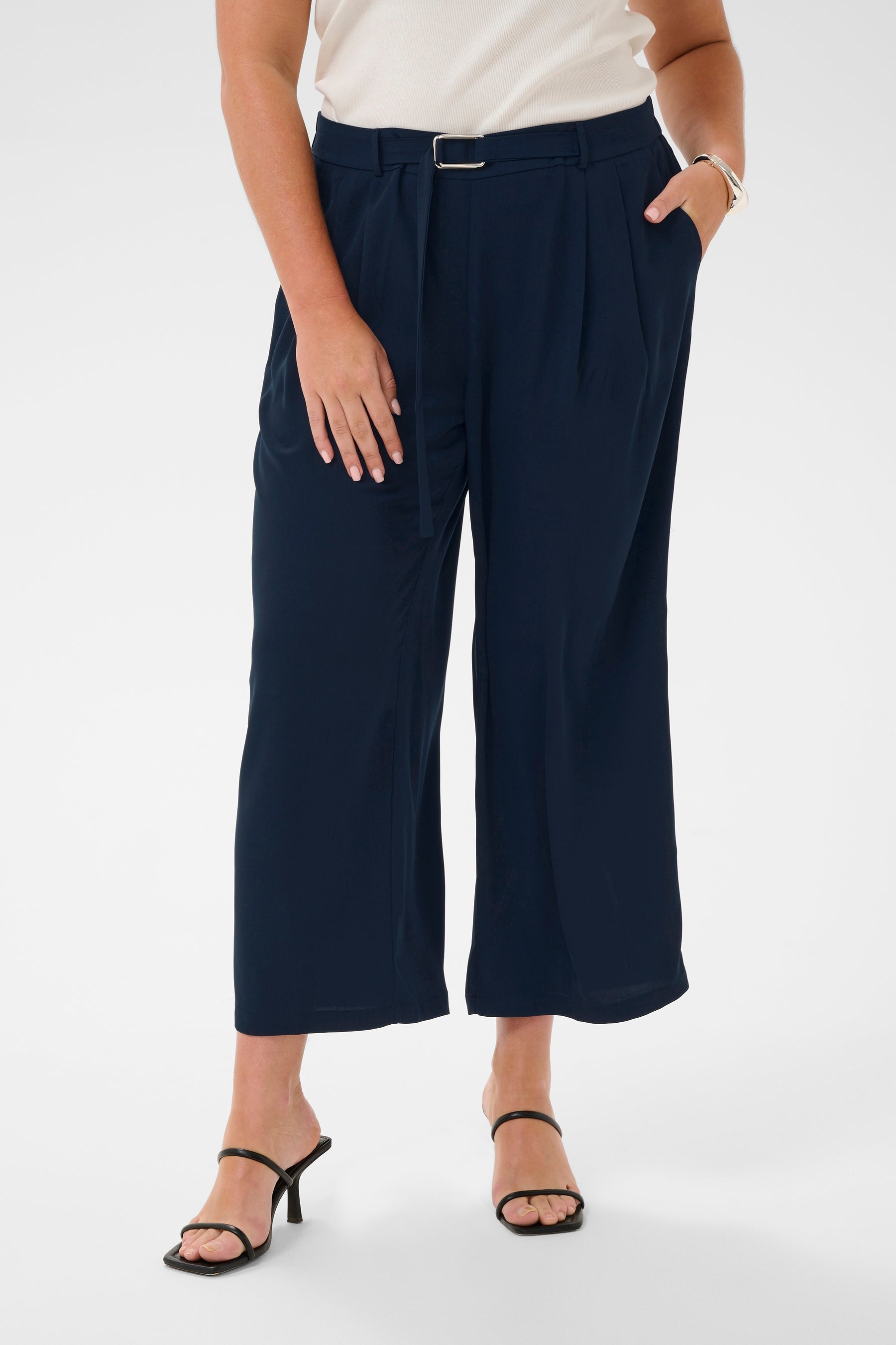 Kaffe Curve Ilia Trousers in Navy