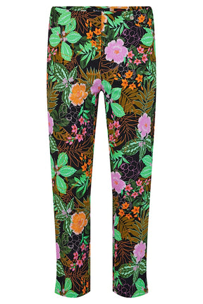 Robell Rose Trousers in Tropical Print