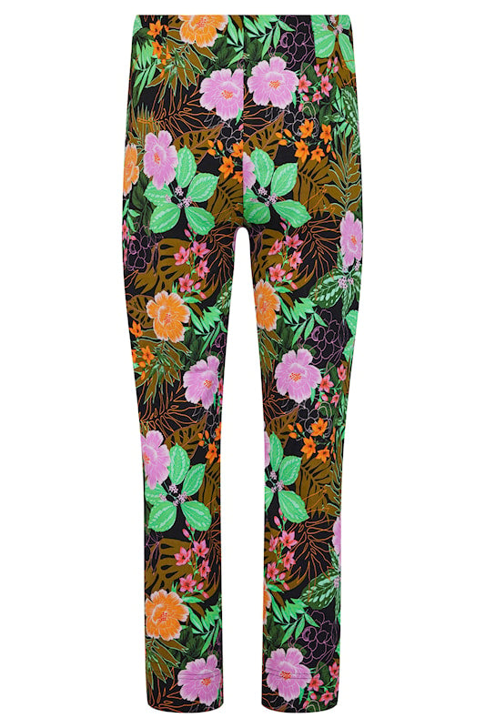 Robell Rose Trousers in Tropical Print