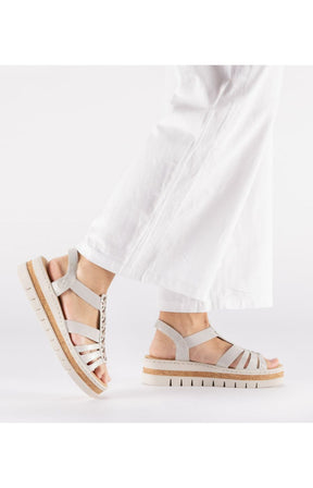 Rieker Braided Silver Sandal