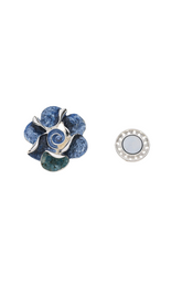 Ava Magnetic Brooch in Blue