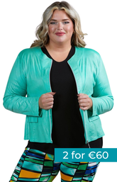 Magna Leather Look Jacket in Mint Green