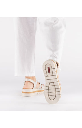 Rieker Braided Silver Sandal