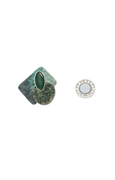 Daisy Magnetic Brooch in Green