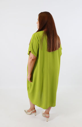 Flora Dress in Lime