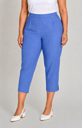 Robell Crop Trousers | Cornflower Blue