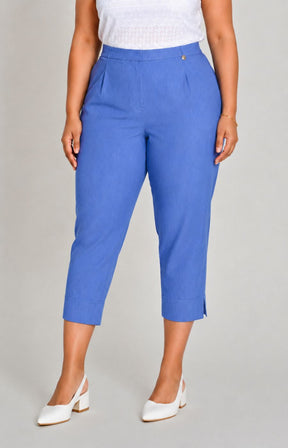 Robell Crop Trousers | Cornflower Blue