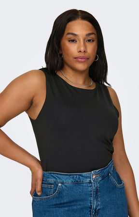 Only Carmakoma Rea 2 Way Vest Top In Black