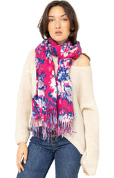 Caitriona Pink Floral Scarf
