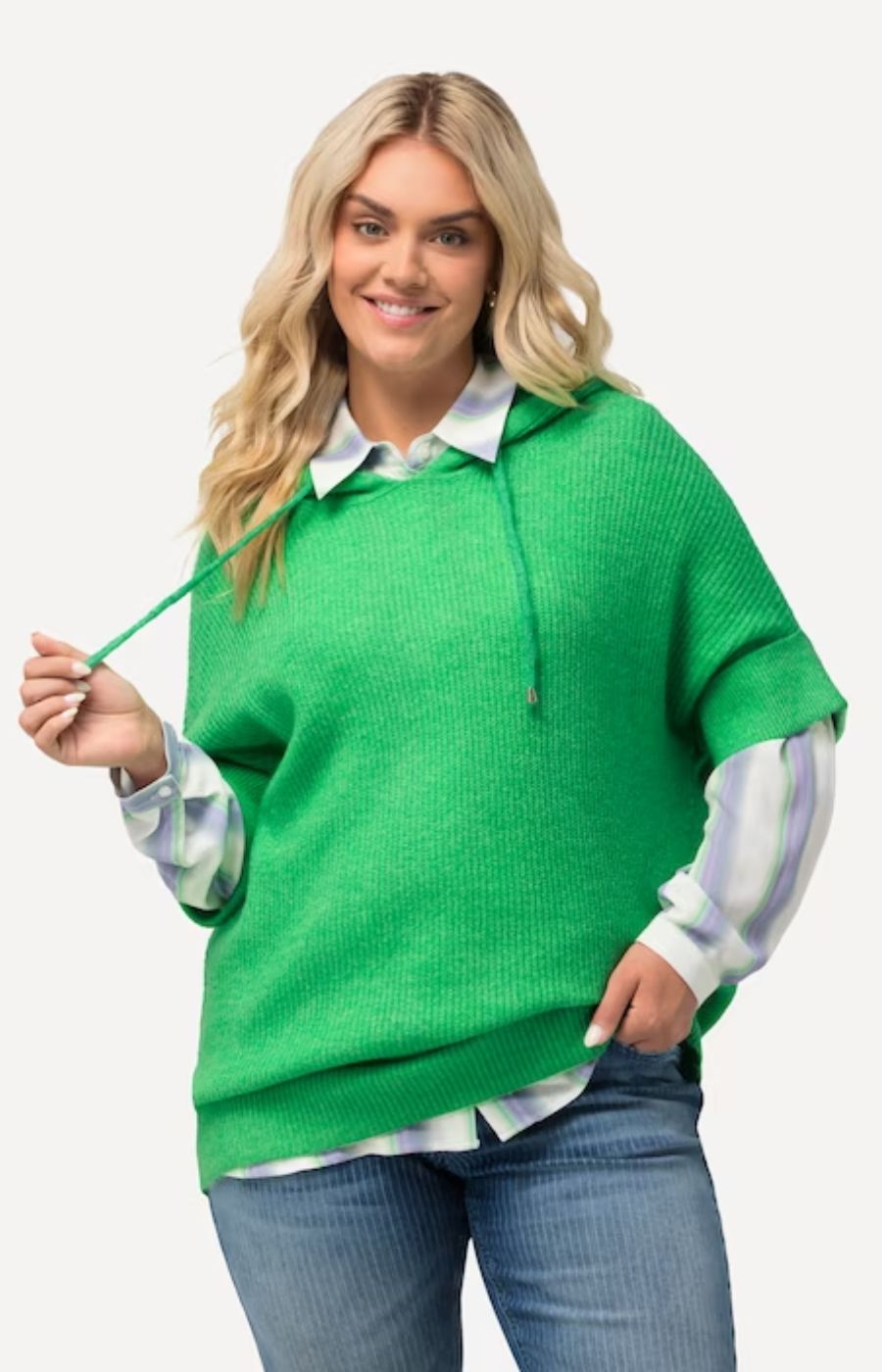 Ulla Popken Knit Short Sleeve Green
