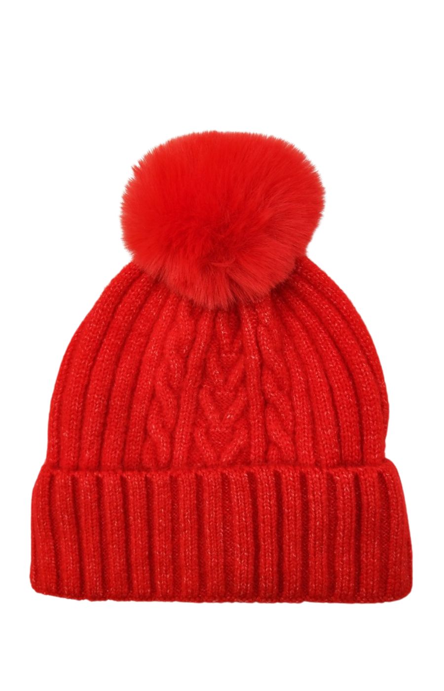 PomPom Hat in Red