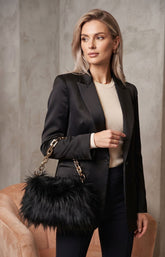 Fiadh Fur Bag in Black