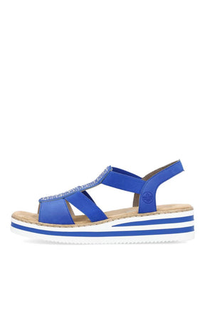 Rieker Blue Diamante Sandal