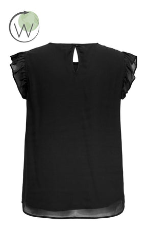 Only Carmakoma Frill Top In Black