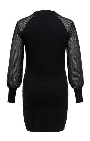 Only Carmakoma Naja Sequin Dress in Black
