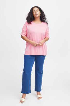 Simple Wish Clia Knitted Top in Pink
