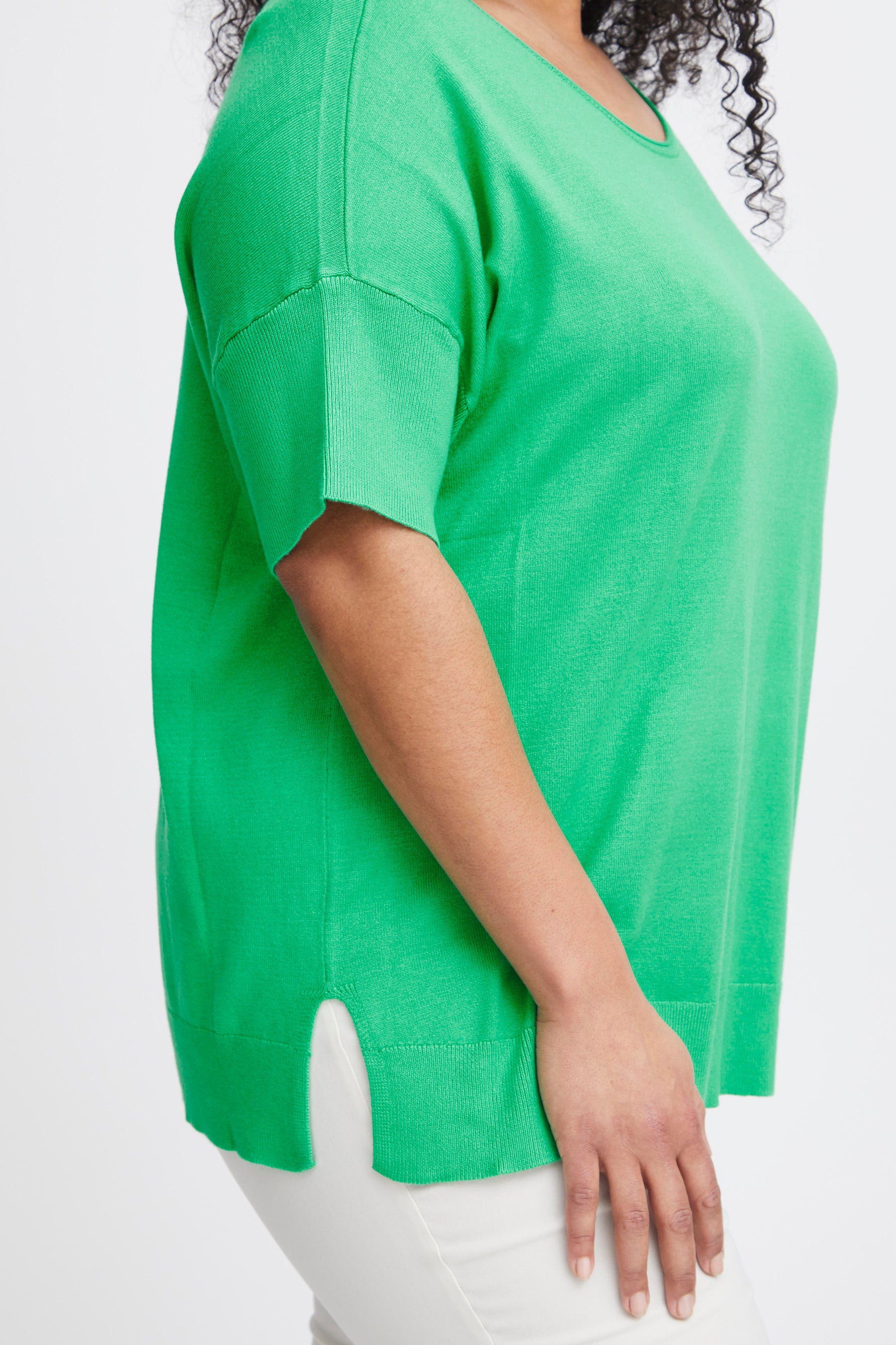 Simple Wish Clia Knitted Top in Green